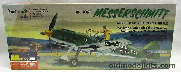 Monogram 1/48 Me-109 Messerschmitt (Bf-109), PA74-98 plastic model kit